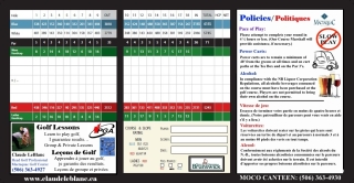 SCORE CARD - teaching golf online