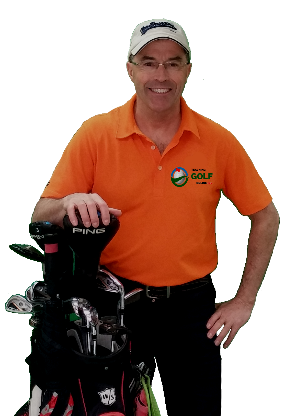 Claude orange shirt teaching golf online