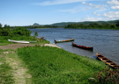 Where you launch the canoes at the Trailer are in Broadlands, Gaspésie, PQ