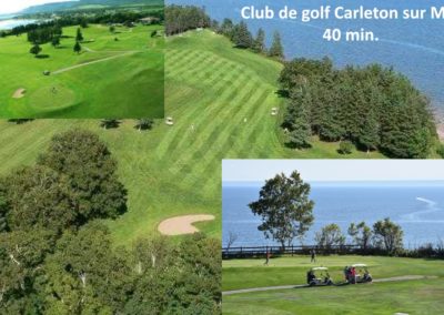 Club de golf à Carleton-sur-Mer, Gaspésie, PQ